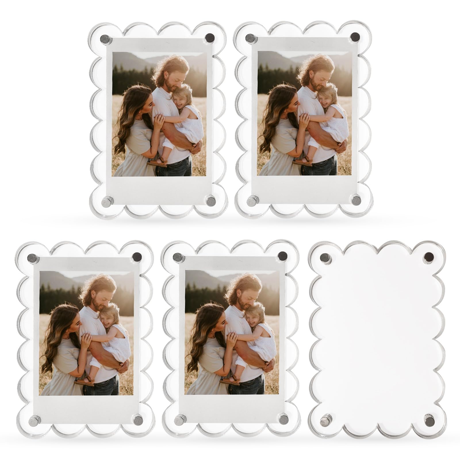 Amazon.com - 5 Pack Acrylic Magnetic Picture Frames for Fridge